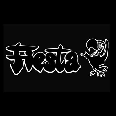 White Fiesta text logo on black background