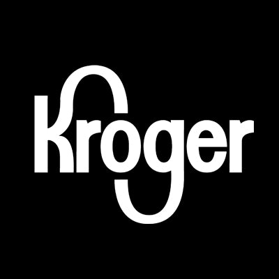 White Kroger text logo on black background