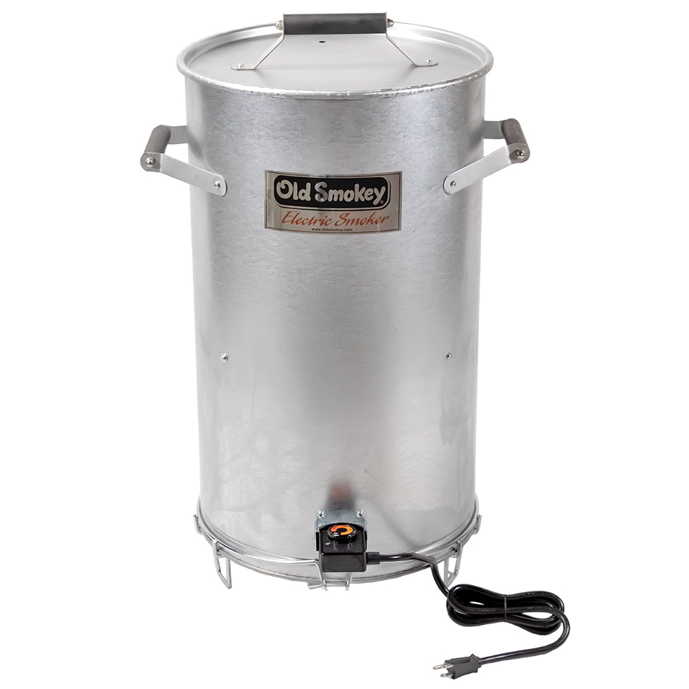 Old Smokey electric smoker on a white background